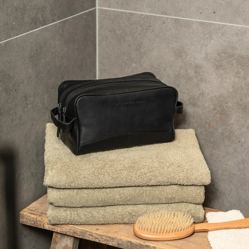 Stacey Full-Grain Leather Toiletry Bag för Dam