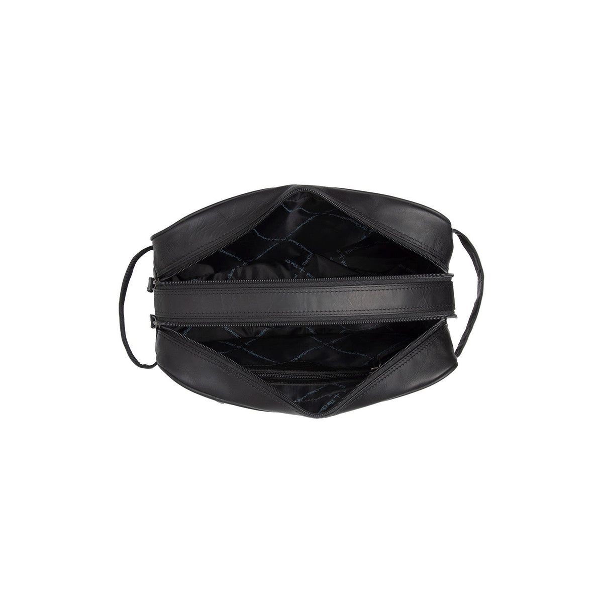 Tailored Rib Cuffs &amp; Hem Craftsmanship Construction Detail on Stefan Full-Grain Leather Toiletry Bag för Dam