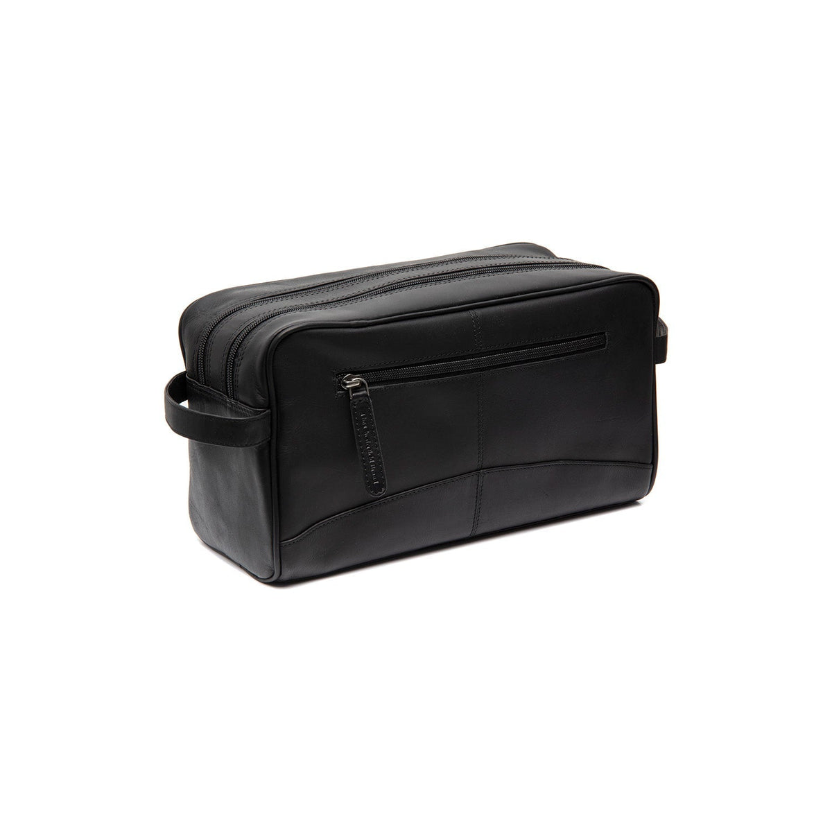 Styled Fit Perspective of Stefan Full-Grain Leather Toiletry Bag för Dam on Model - Natural Daylight Drape