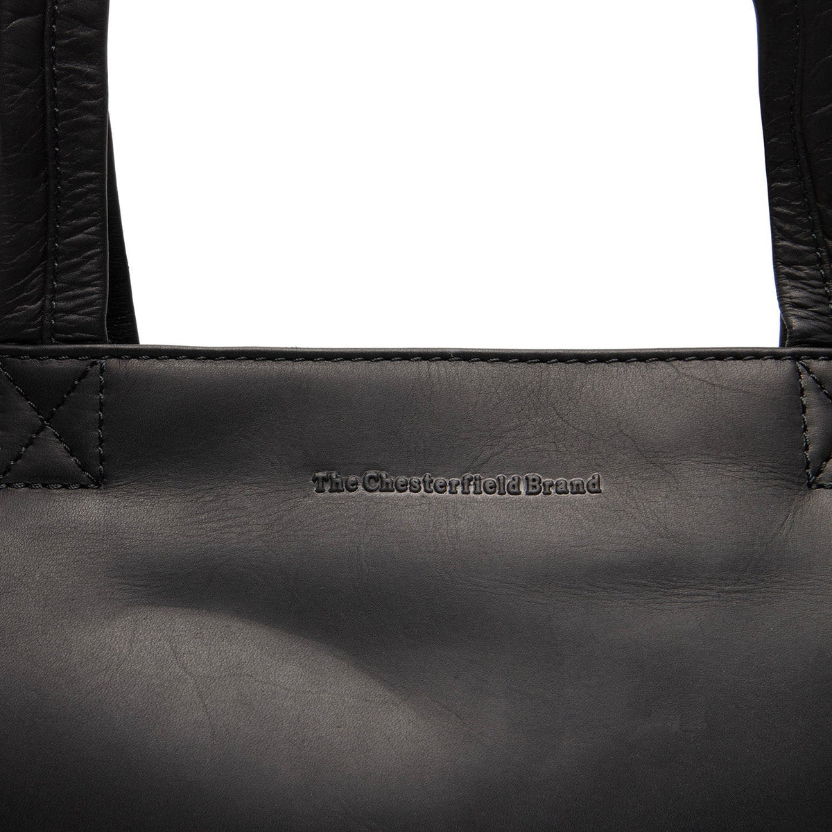 
Classic 100% Full-Grain leather Bag - Bakifrån med förstärkta läderremmar och sömmar