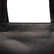 
Classic 100% Full-Grain leather Bag - Bakifrån med förstärkta läderremmar och sömmar