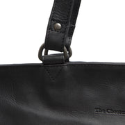 Berlin Full-Grain Leather Tote Bag för Dam - Structured Side Profile Showing Gusset Depth &amp; Expansion Capacity