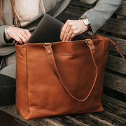 Berlin Full-Grain Leather Tote Bag för Dam – alternate product view 2