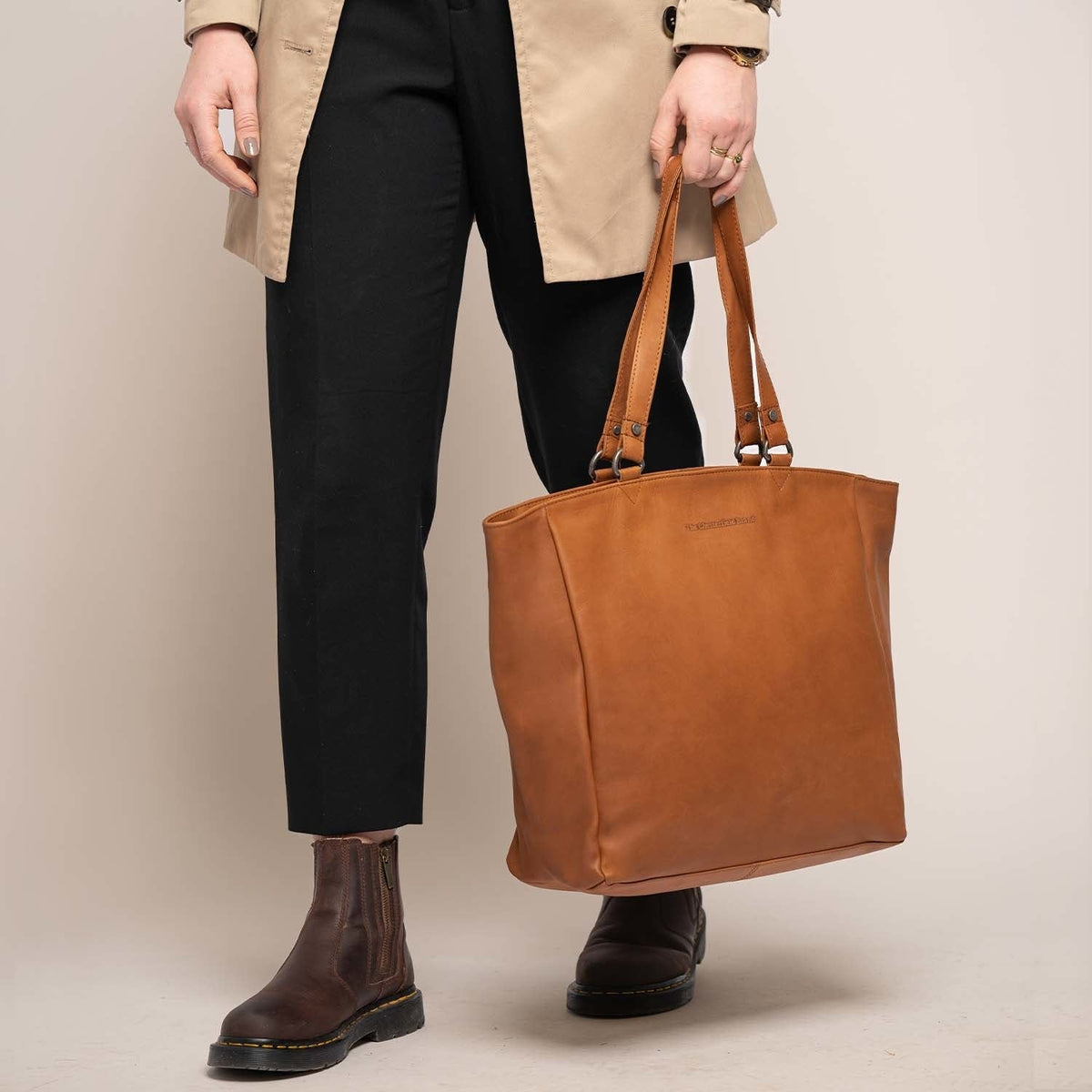 Berlin Full-Grain Leather Tote Bag för Dam – alternate product view 3