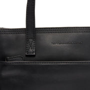 
Classic 100% Full-Grain leather Bag - Bakifrån med förstärkta läderremmar och sömmar