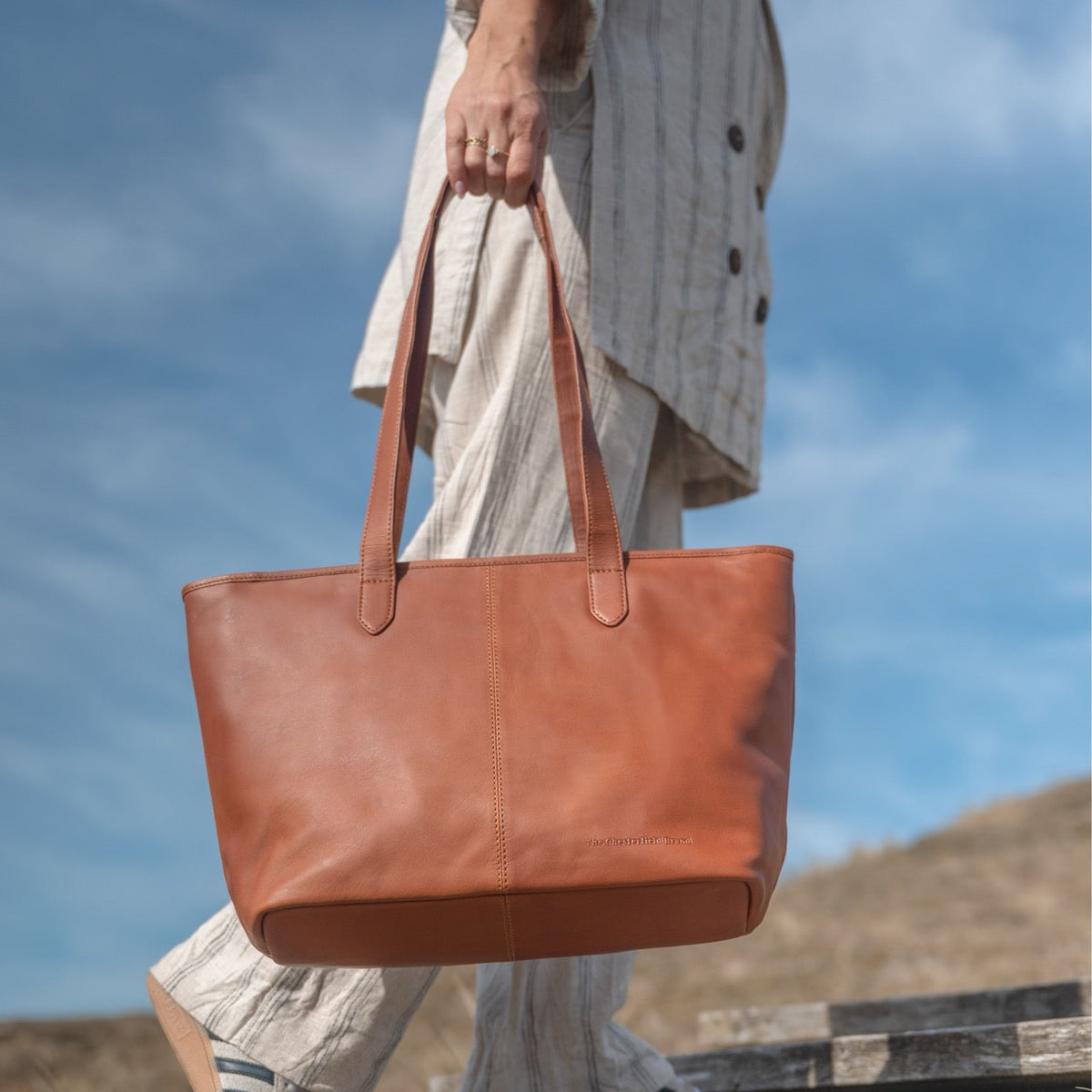 Monza Full-Grain Leather Tote Bag för Dam – alternate product view 2