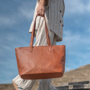 Monza Full-Grain Leather Tote Bag för Dam – alternate product view 2