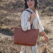 Monza Full-Grain Leather Tote Bag för Dam – alternate product view 3