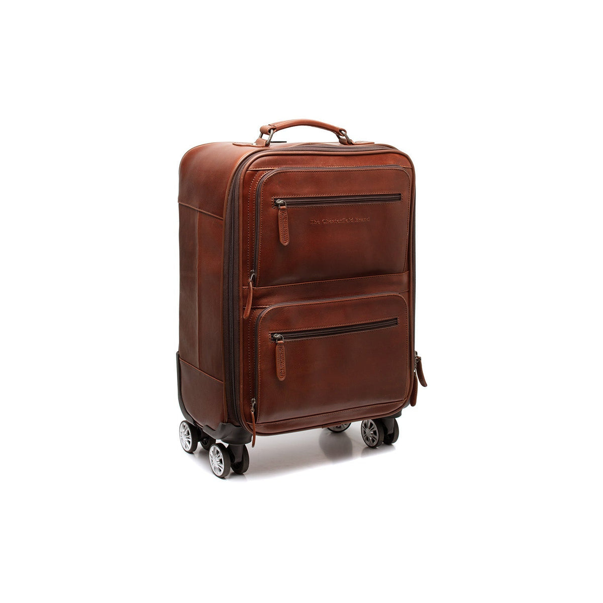 Cognac Leather Trolley San Marino för Dam, detail view 8