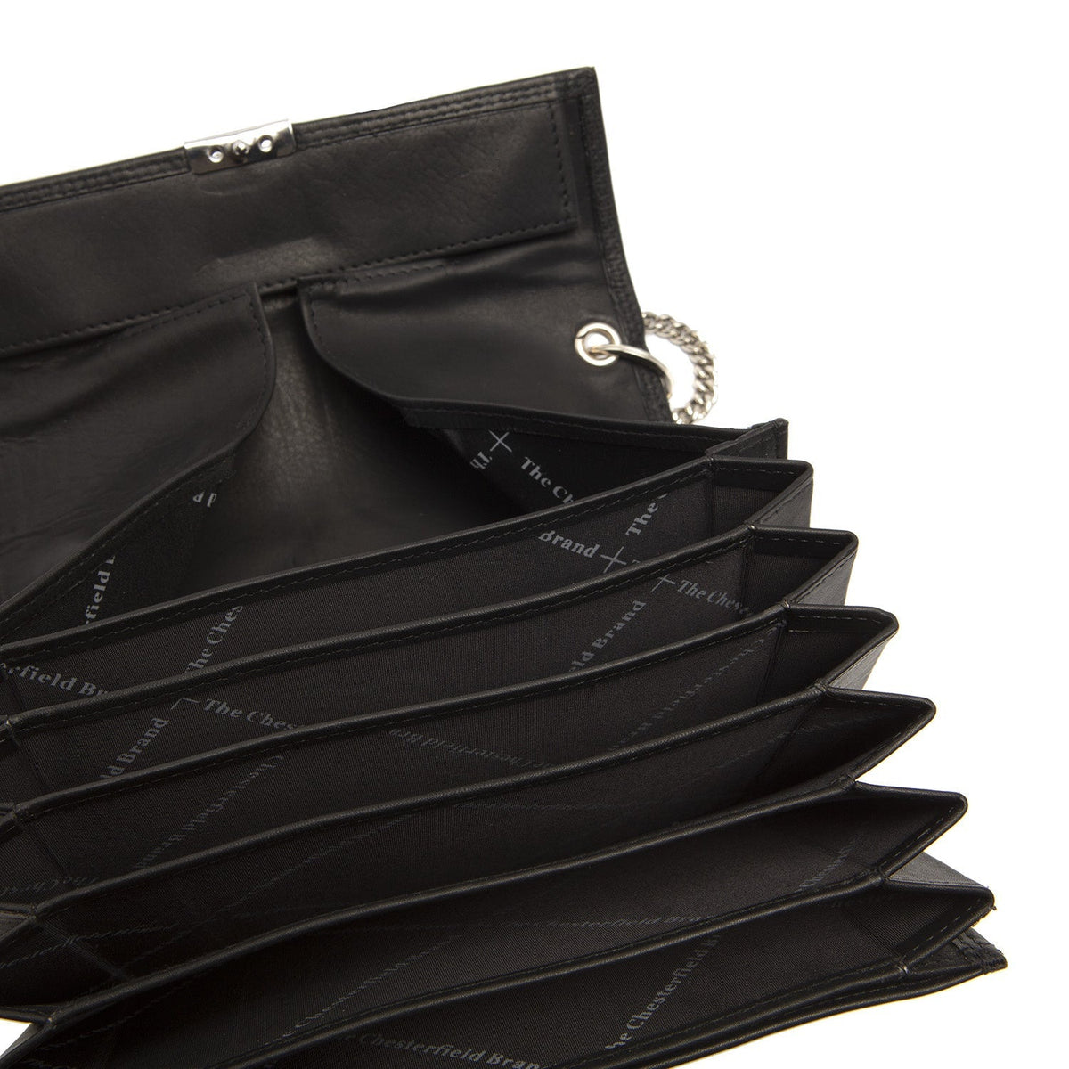 Classic 100% Full-Grain leather Wallet - Rear Perspective Showing Reinforced Leather Straps &amp; Stitching