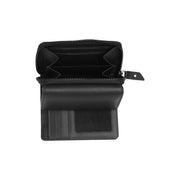 Solid Antique Brass Hardware &amp; Heavy-Duty Dual Zipper Detail on Aldra Full-Grain Leather Wallet för Dam