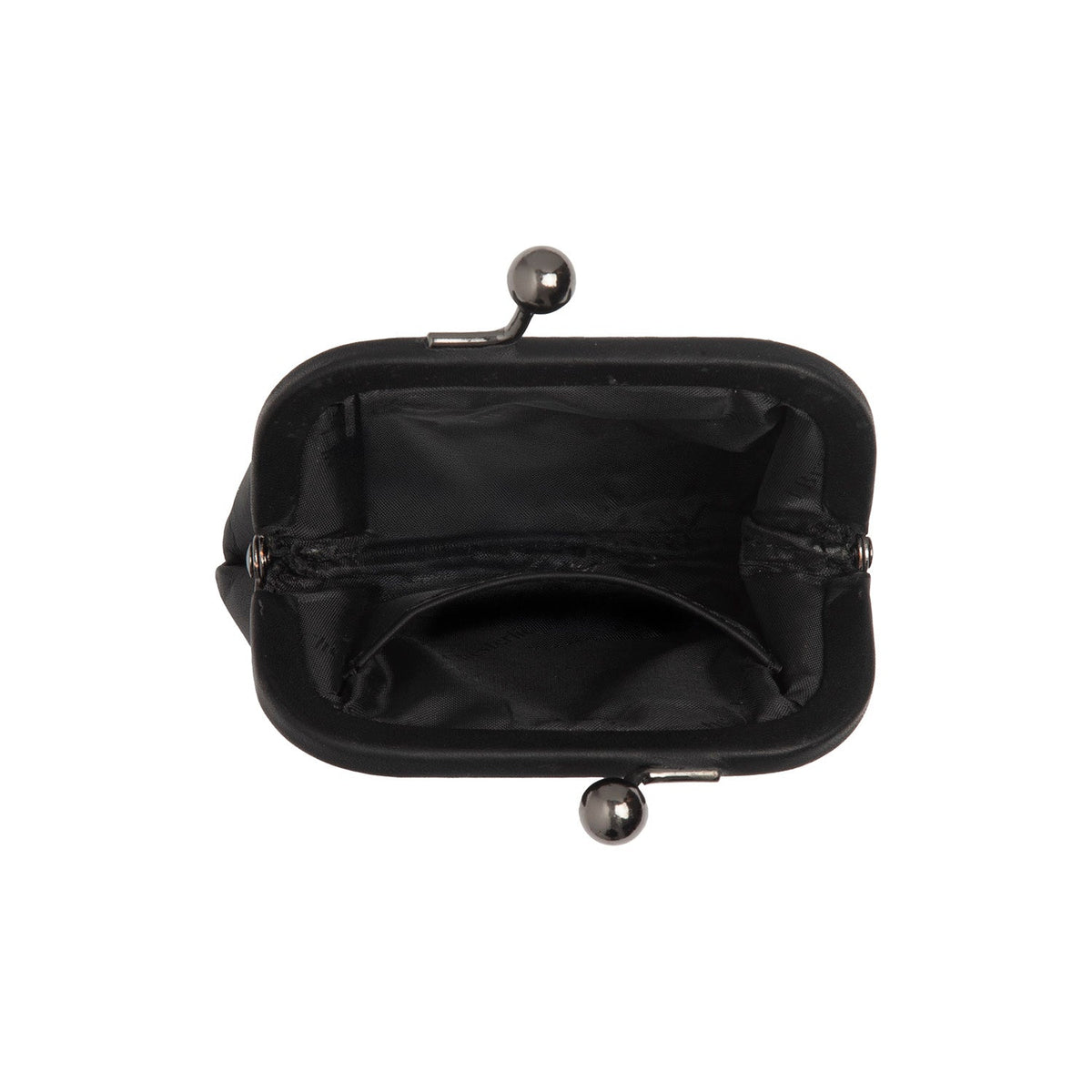 Calvia Full-Grain Leather Wallet för Dam - Structured Side Profile Showing Gusset Depth &amp; Expansion Capacity