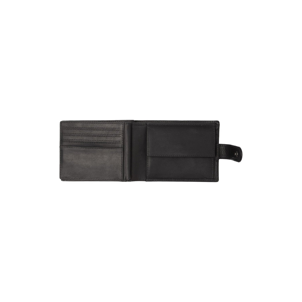 Solid Antique Brass Hardware &amp; Heavy-Duty Dual Zipper Detail on Curtis Full-Grain Leather Wallet för Herr