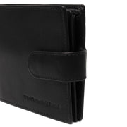 Curtis Full-Grain Leather Wallet för Herr - Structured Side Profile Showing Gusset Depth &amp; Expansion Capacity
