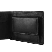 Enzo Full-Grain Leather Wallet för Herr - Structured Side Profile Showing Gusset Depth &amp; Expansion Capacity