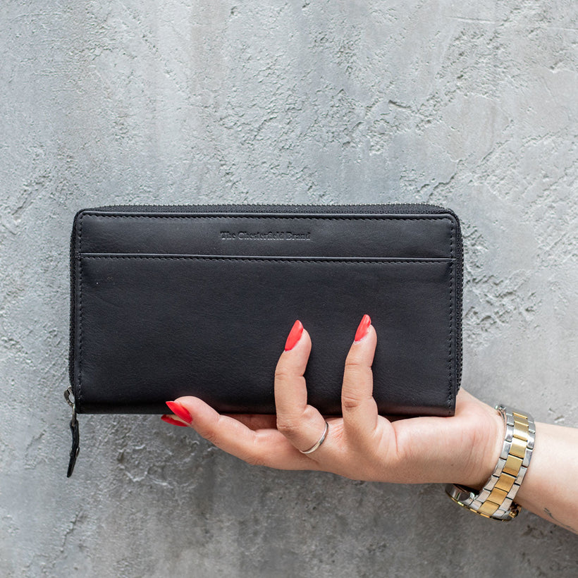 Halle Full-Grain Leather Wallet för Dam