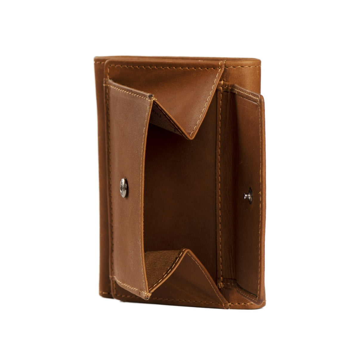 Solid Antique Brass Hardware &amp; Heavy-Duty Dual Zipper Detail on Harthoft Full-Grain Leather Wallet för Dam