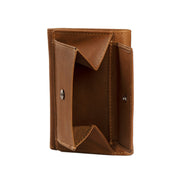 Solid Antique Brass Hardware &amp; Heavy-Duty Dual Zipper Detail on Harthoft Full-Grain Leather Wallet för Dam