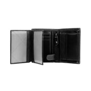 Hazel Full-Grain Leather Wallet för Dam - Structured Side Profile Showing Gusset Depth &amp; Expansion Capacity