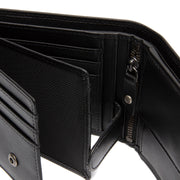 Hendrick Full-Grain Leather Wallet för Herr - Structured Side Profile Showing Gusset Depth &amp; Expansion Capacity
