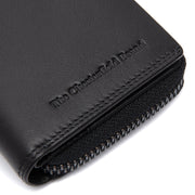 Solid Antique Brass Hardware &amp; Heavy-Duty Dual Zipper Detail on Lenwick Full-Grain Leather Wallet för Dam