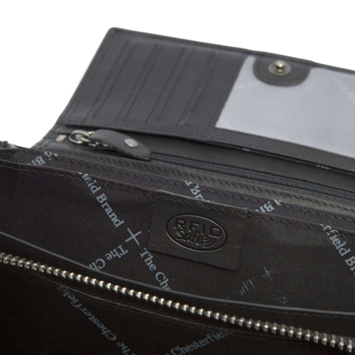 Mirthe Full-Grain Leather Wallet för Dam - Structured Side Profile Showing Gusset Depth &amp; Expansion Capacity