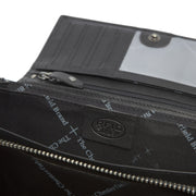 Mirthe Full-Grain Leather Wallet för Dam - Structured Side Profile Showing Gusset Depth &amp; Expansion Capacity