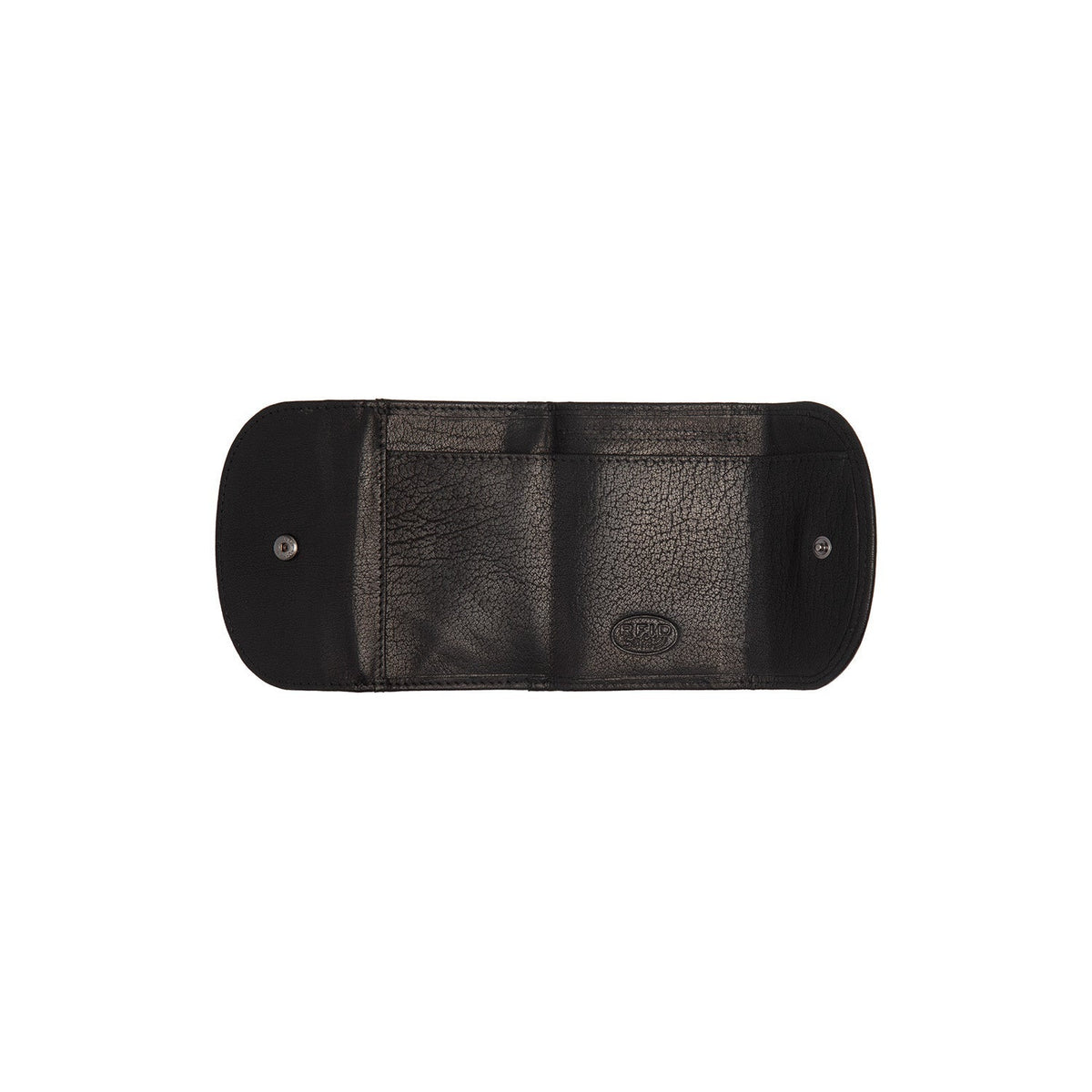 Newton Full-Grain Leather Wallet för Dam - Structured Side Profile Showing Gusset Depth &amp; Expansion Capacity