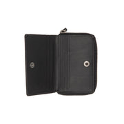 Osum Full-Grain Leather Wallet för Dam - Structured Side Profile Showing Gusset Depth &amp; Expansion Capacity