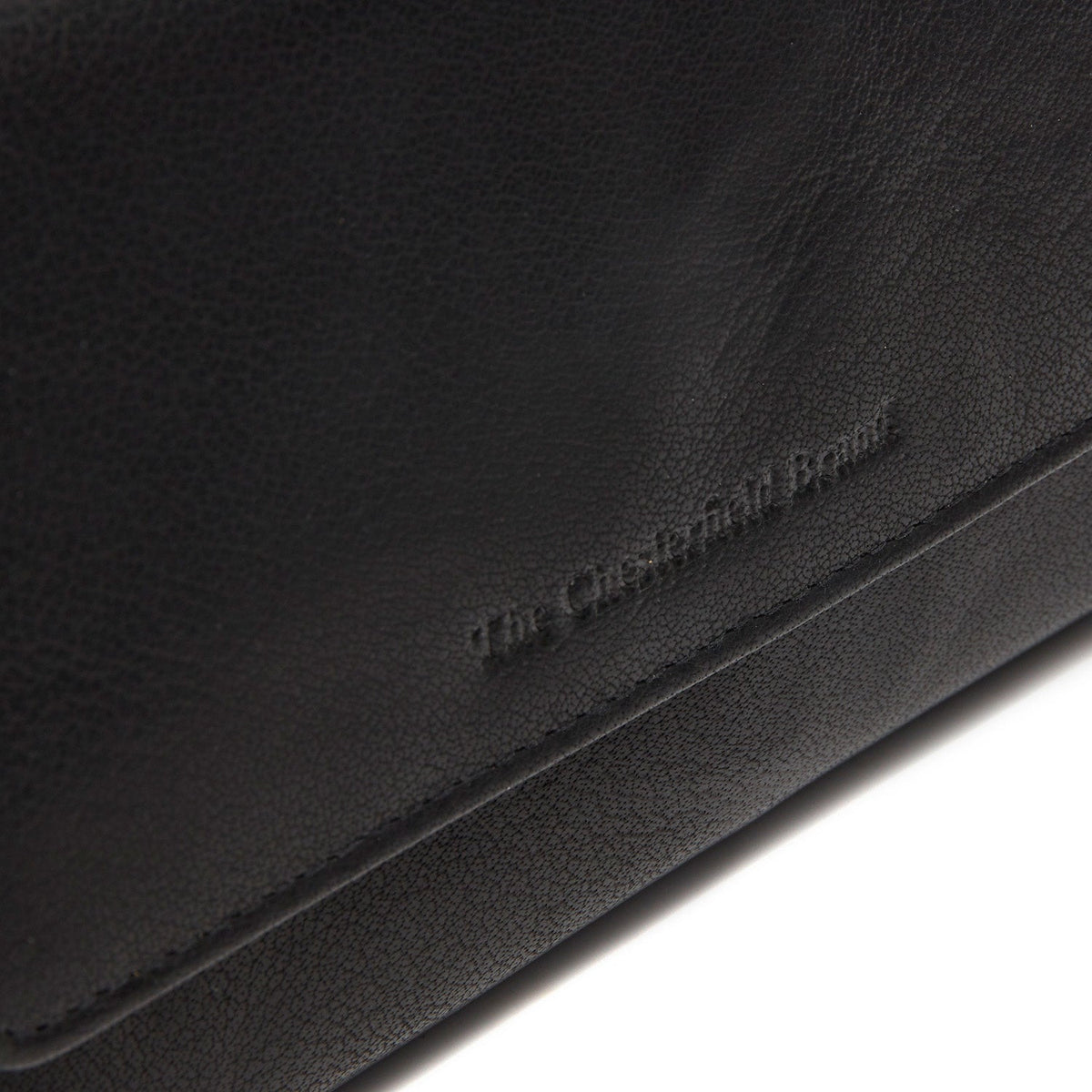 Solid Antique Brass Hardware &amp; Heavy-Duty Dual Zipper Detail on Rhodos Full-Grain Leather Wallet för Dam