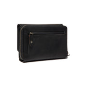 Rhodos Full-Grain Leather Wallet för Dam - Structured Side Profile Showing Gusset Depth &amp; Expansion Capacity