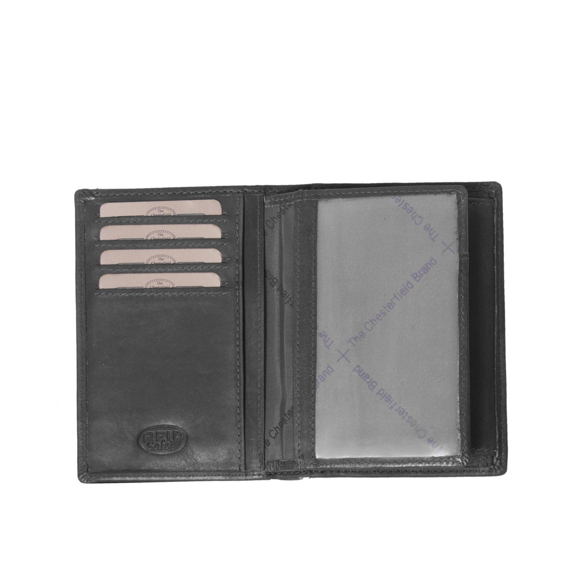 Siem Full-Grain Leather Wallet för Dam - Structured Side Profile Showing Gusset Depth &amp; Expansion Capacity