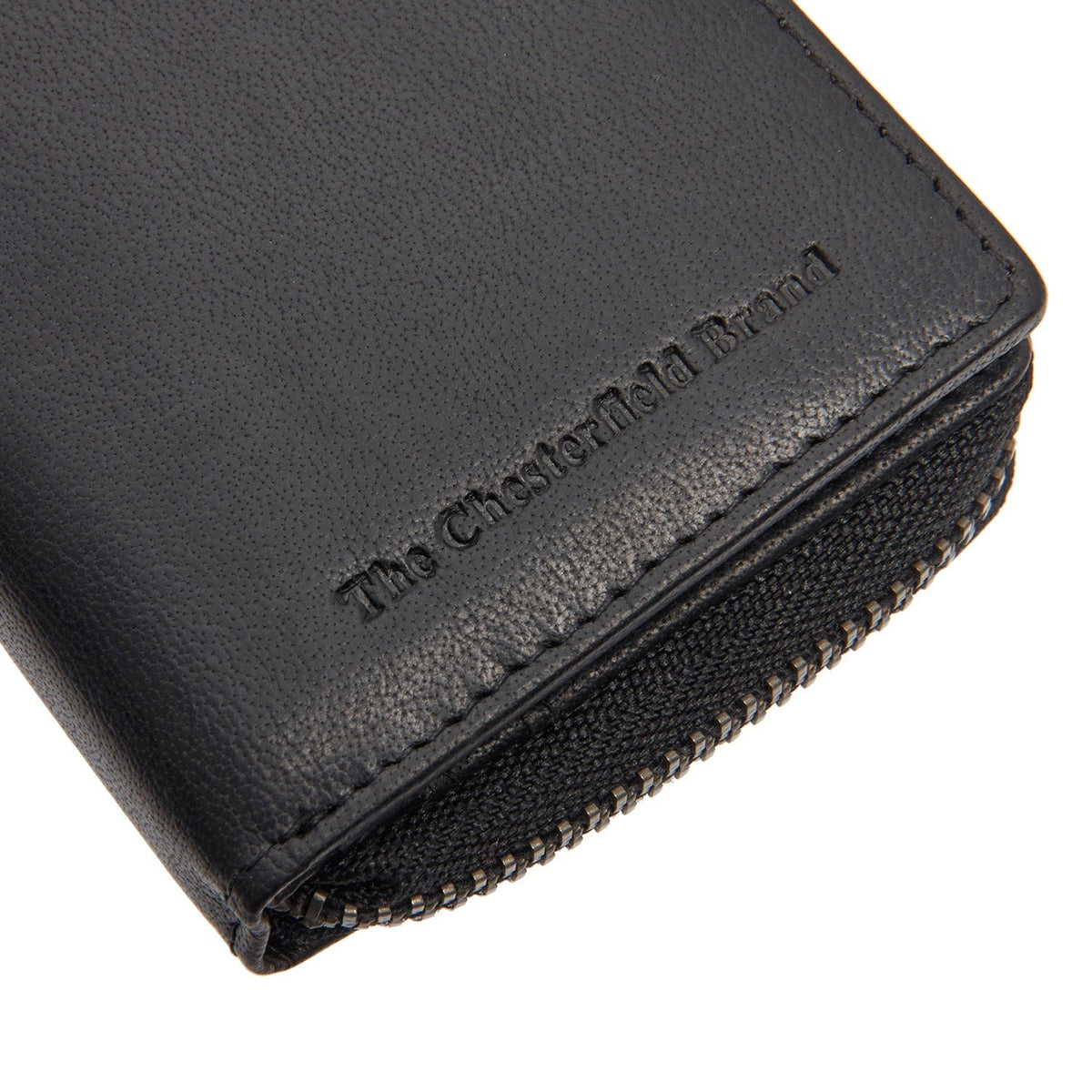Sionel Full-Grain Leather Wallet för Dam - Structured Side Profile Showing Gusset Depth &amp; Expansion Capacity