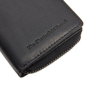 Sionel Full-Grain Leather Wallet för Dam - Structured Side Profile Showing Gusset Depth &amp; Expansion Capacity