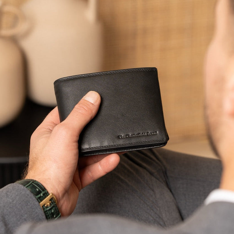 Stephens Full-Grain Leather Wallet för Herr