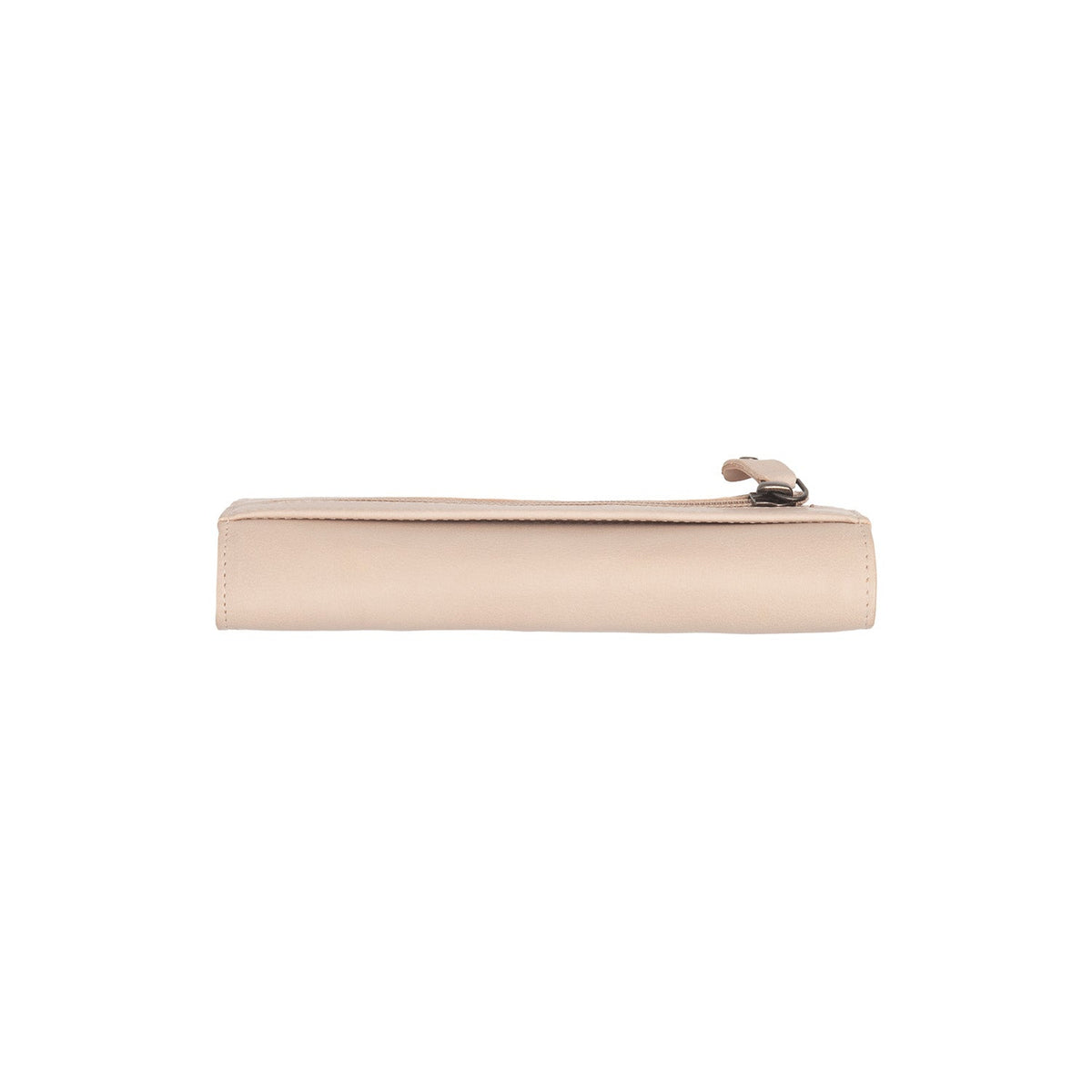 Solid Antique Brass Hardware &amp; Heavy-Duty Dual Zipper Detail on Valetta Full-Grain Leather Wallet för Dam