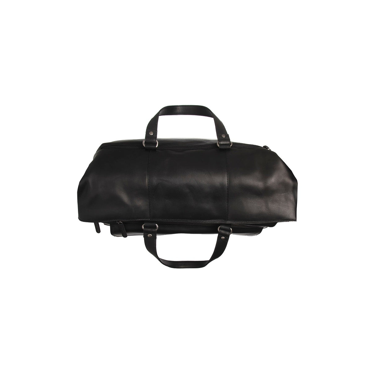 Lazio Full-Grain Leather Weekender Bag för Dam - Structured Side Profile Showing Gusset Depth &amp; Expansion Capacity