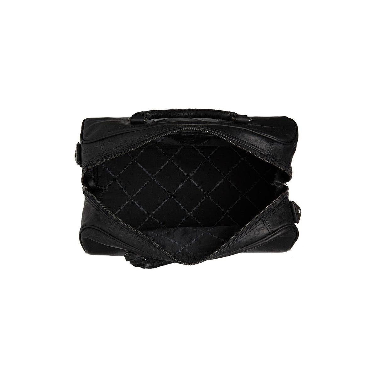 Solid Antique Brass Hardware &amp; Heavy-Duty Dual Zipper Detail on Liam Full-Grain Leather Weekender Bag för Dam