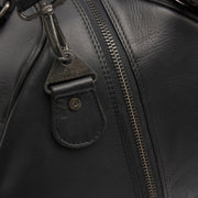 Volenza Full-Grain Leather Weekender Bag för Dam - Structured Side Profile Showing Gusset Depth &amp; Expansion Capacity