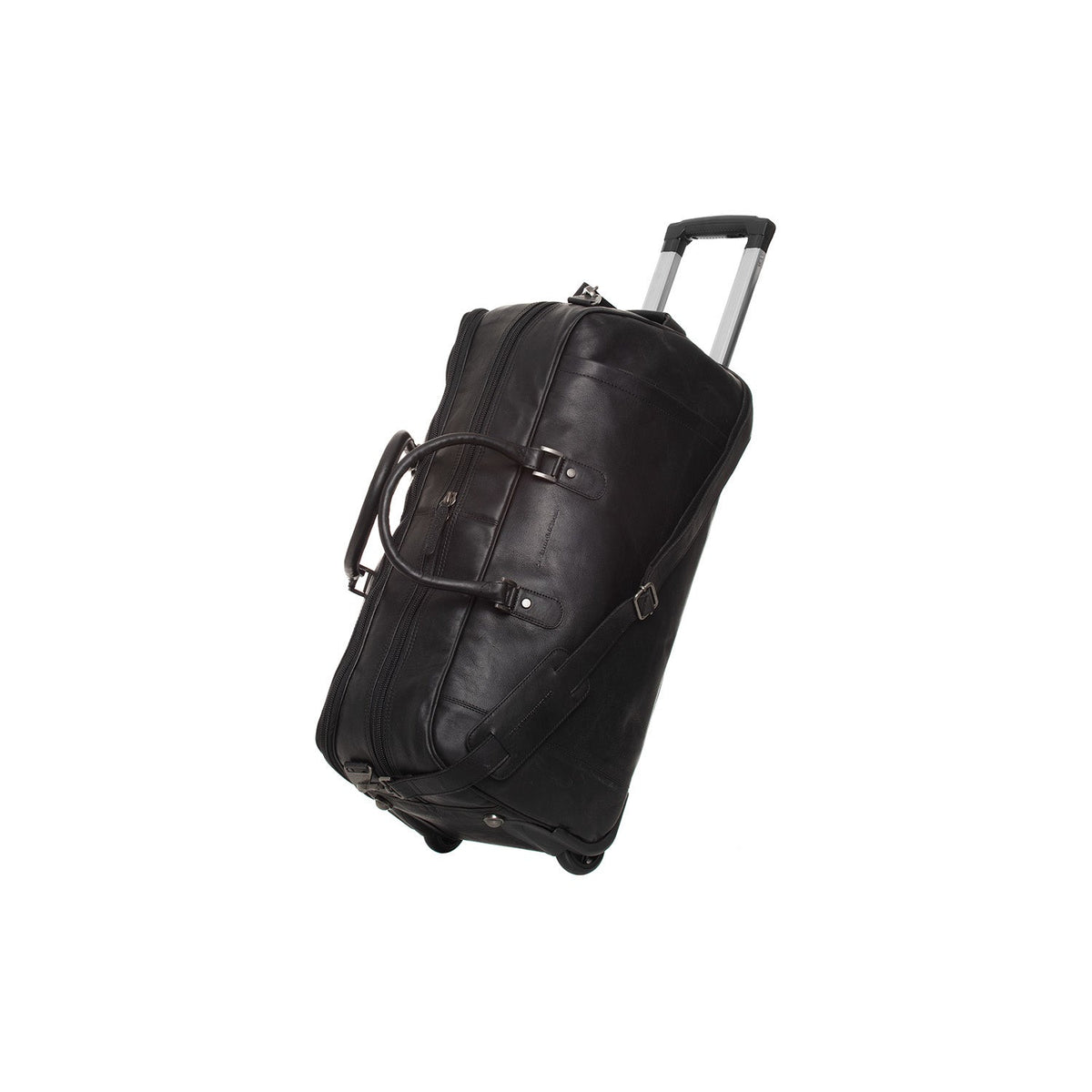 
Leather Weekender Trolley Jayven i klassiskt 100% fullnarvsläder - Full Exterior Framifrån med skräddarsydd silhuett | Handla online