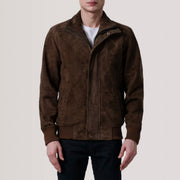 
Lester Brun Suede Bomberjacka i Läder för Herr – alternate product view 3