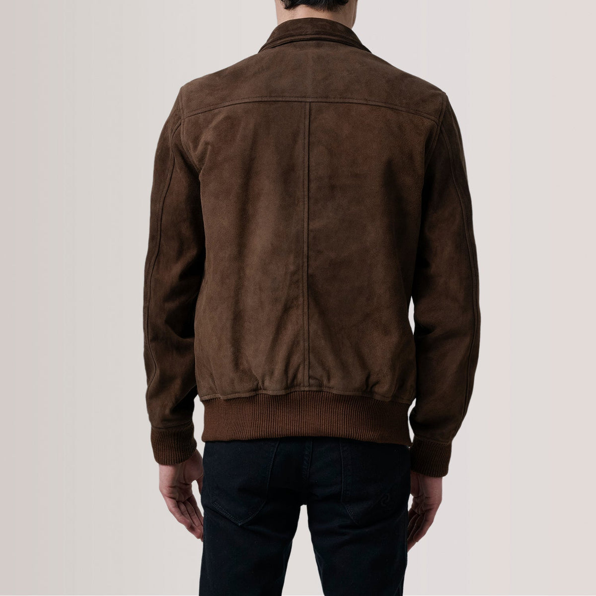 
Lester Brun Suede Bomberjacka i Läder för Herr – alternate product view 5