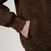 
Lester Brun Suede Bomberjacka i Läder för Herr – alternate product view 6