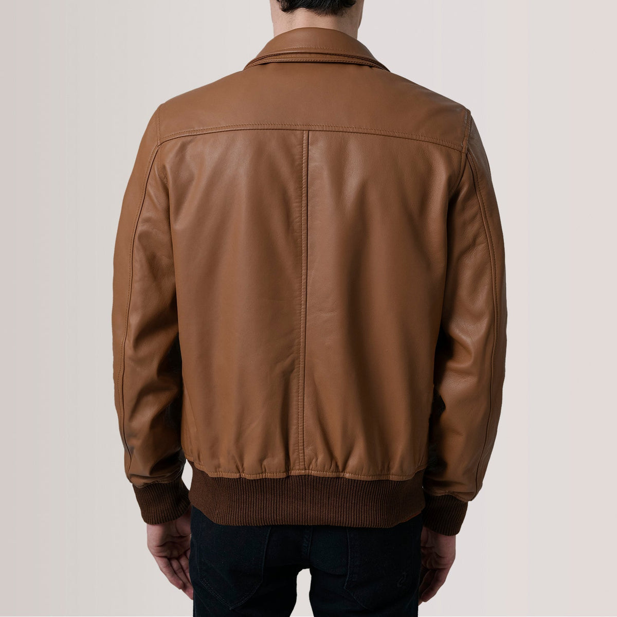 
Lester Brun Suede Bomberjacka i Läder för Herr – alternate product view 5