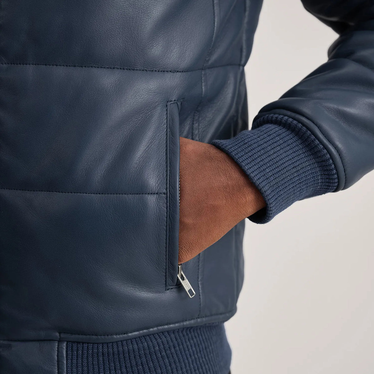 Lucas Bomberjacka i Läder för Herr – alternate product view 6