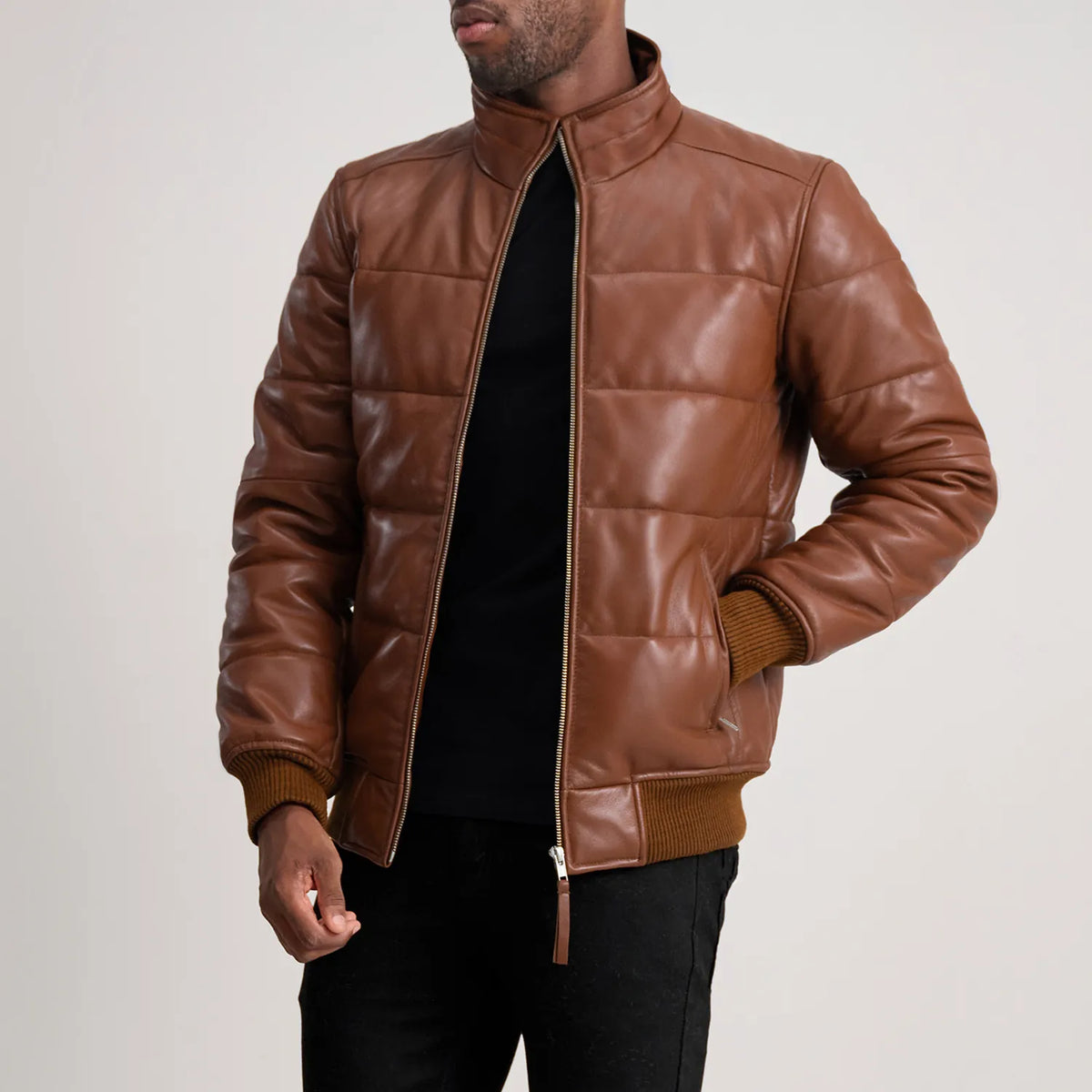 Lucas Bomberjacka i Läder för Herr – alternate product view 1