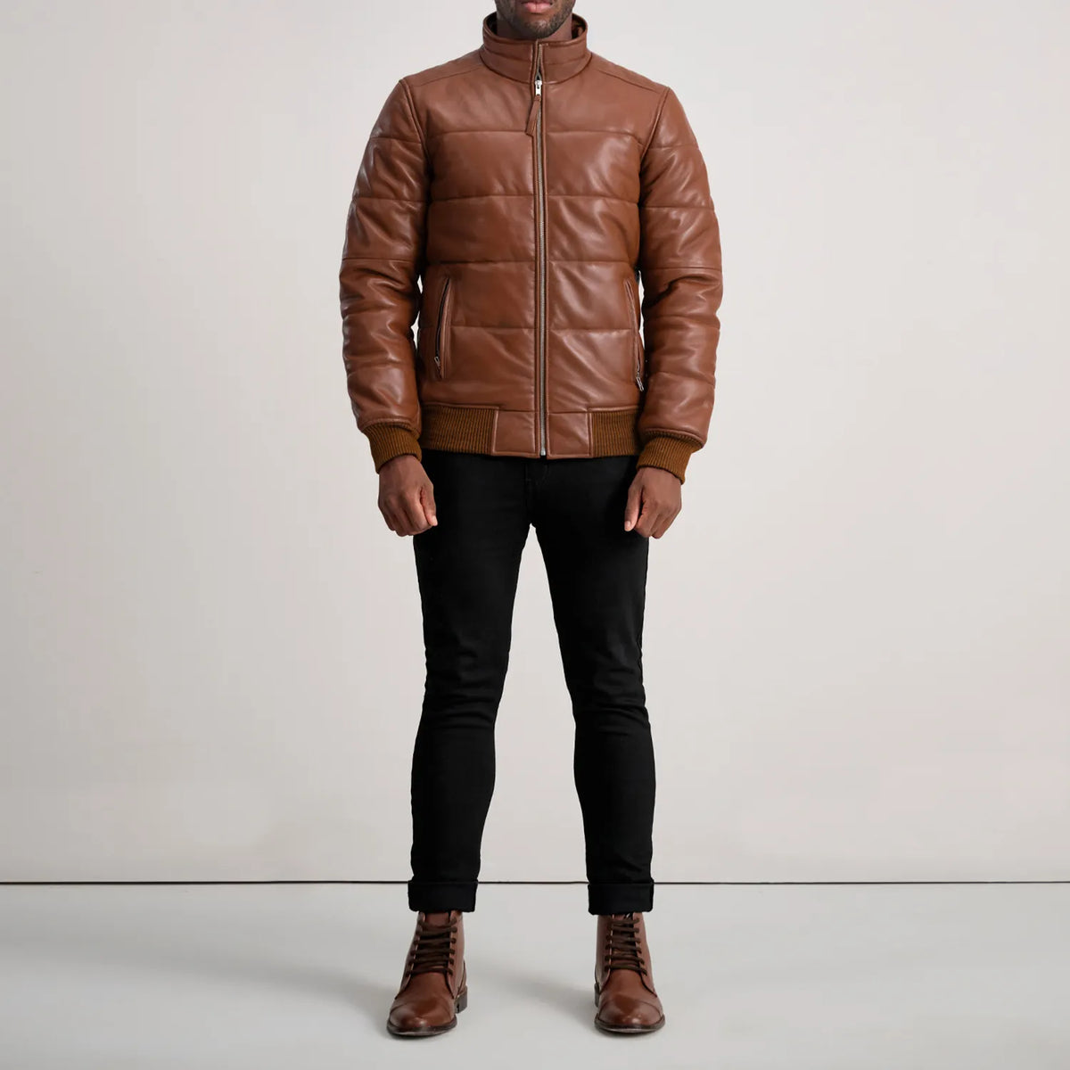 Lucas Bomberjacka i Läder för Herr – alternate product view 3