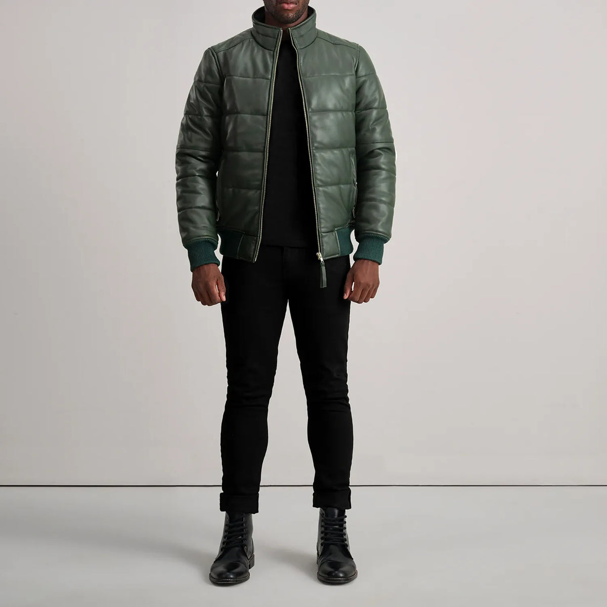 Lucas Bomberjacka i Läder för Herr – alternate product view 3