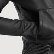 Luna Hooded Bomberjacka i Läder för Dam – alternate product view 6