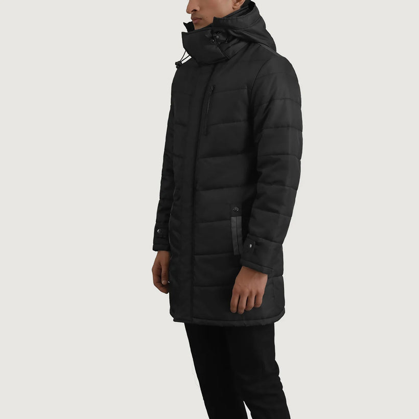 Moore Svart Hooded Parka för Herr